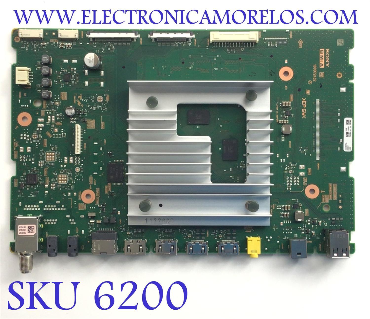 MAIN PARA SMART TV SONY 4K ULTRA HD RESOLUCION (3840 X 2160) / NUMERO DE PARTE A-5042-676-A / 100972432 / A5042676A 932 / 220617 / 375535 / PANEL YDCM075CCS11 / DISPLAY ST7461D02-J VER.2.5 / MODELO KD-75X85K / KD75X85K